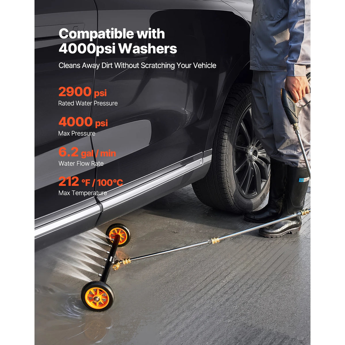 24" Pressure Washer Undercarriage Cleaner 4000 PSI - image 3