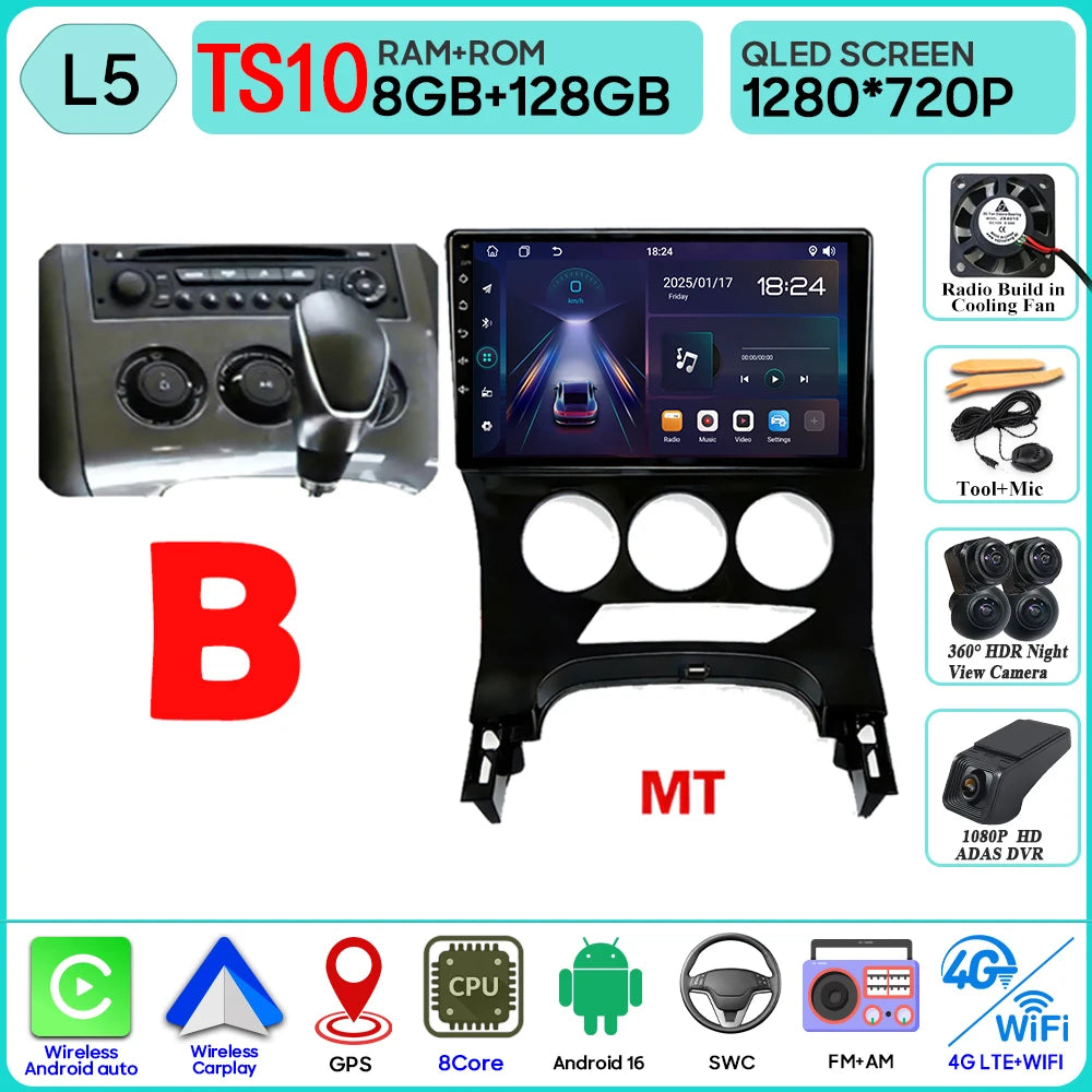 9-Inch Multimedia System for Peugeot 3008/5008 with CarPlay - image 8