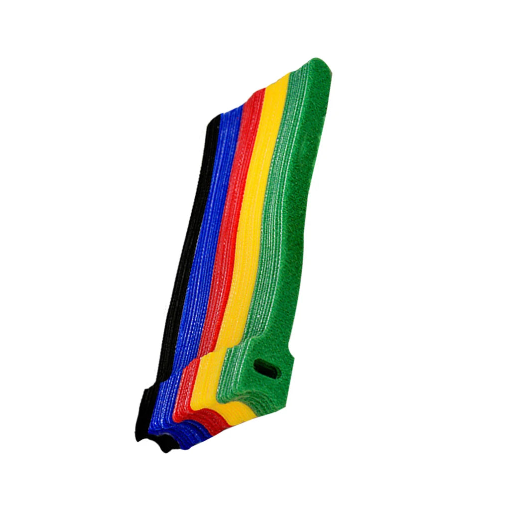 50pcs/100pcs Releasable Reusable Colored Cable Ties Nylon Loop Wrap T-type Zip Ties