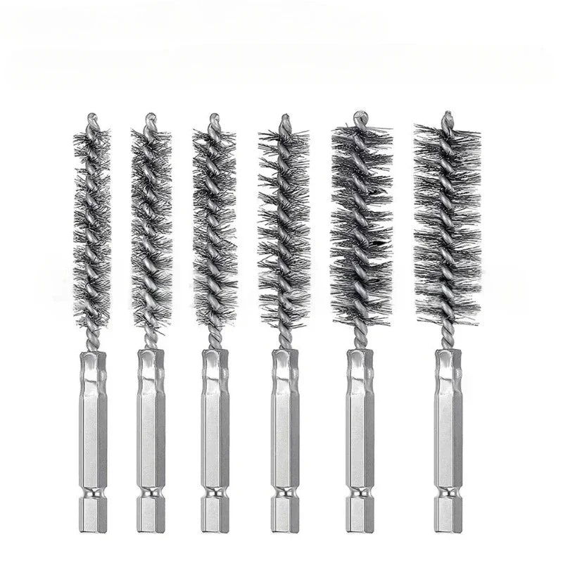 6-Piece Stainless Steel Pipe & Hole Cleaning Brush Set