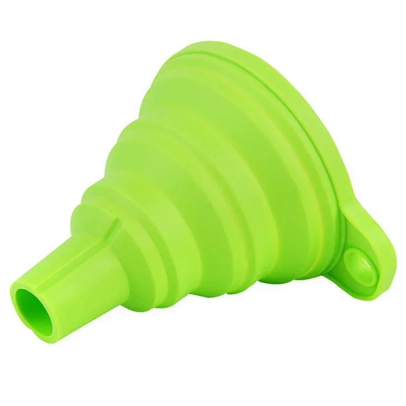 Silicone Car Oil Funnel Set - 2 Collapsible Funnels - image 2