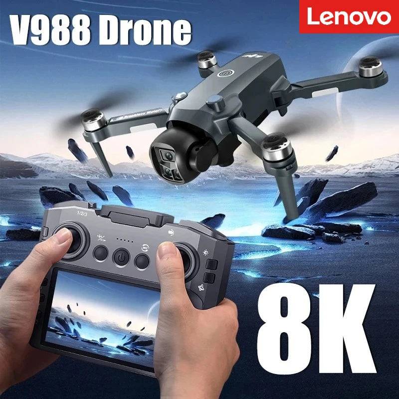 Lenovo V988 Foldable 8K Drone Dual Camera Brushless Quadcopter