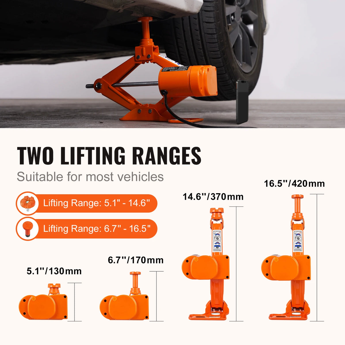 5 Ton Electric Scissor Car Jack - Portable 12V Auto Lift - image 3