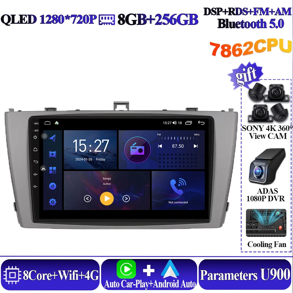 Toyota Avensis T27 9 Inch Android Car Stereo Wireless CarPlay - image 10