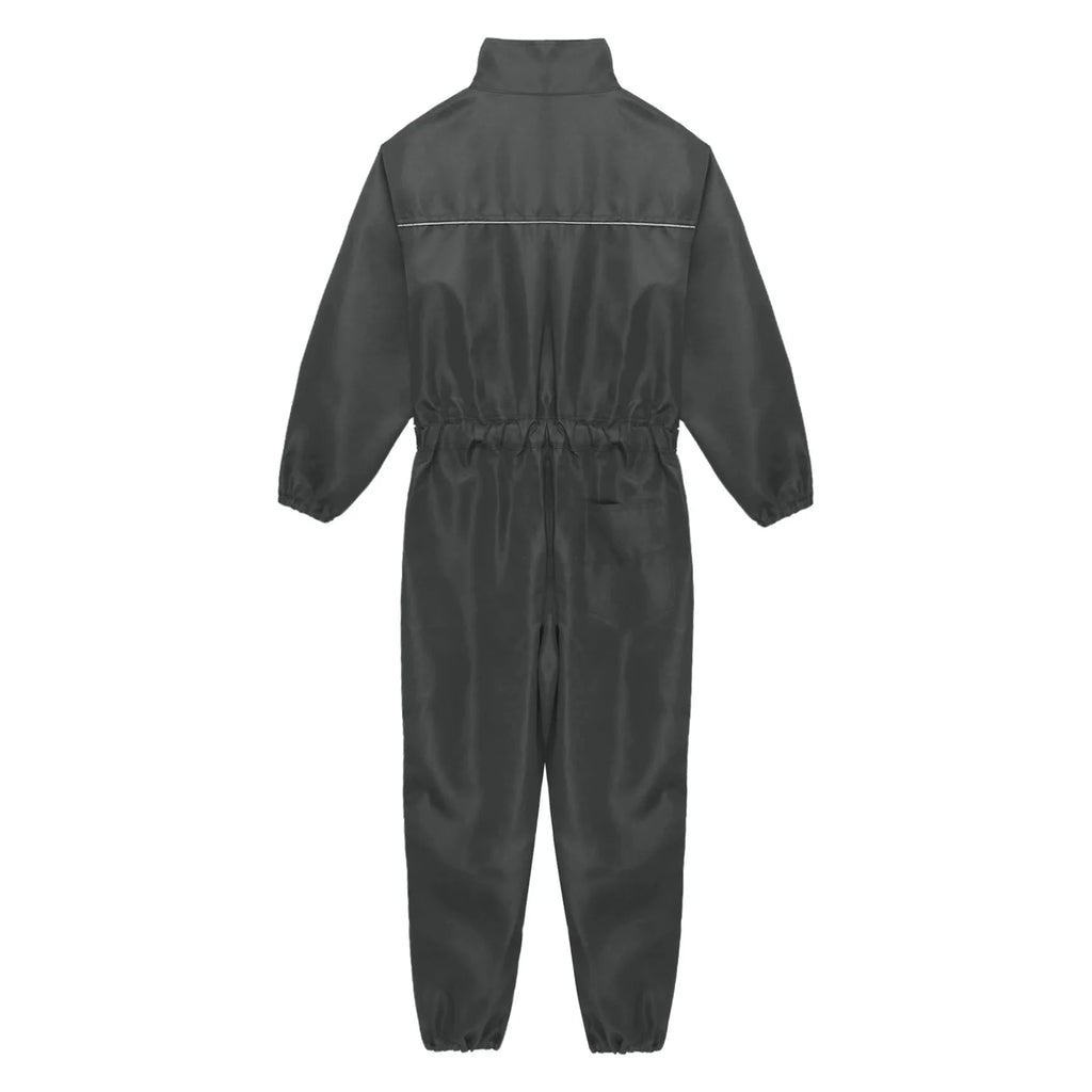 Men Resistant Coveralls Work Uniforms for Factory Workshop Stand Collar Long Sleeve Multi-pockets One-piece Jumpsuit Worker Wear