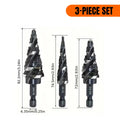 HSS Spiral Step Drill Bit Set Hex Shank Multiple Hole Sizes High Hardness Drill for Metal Sheet Plastic Hole Expanding