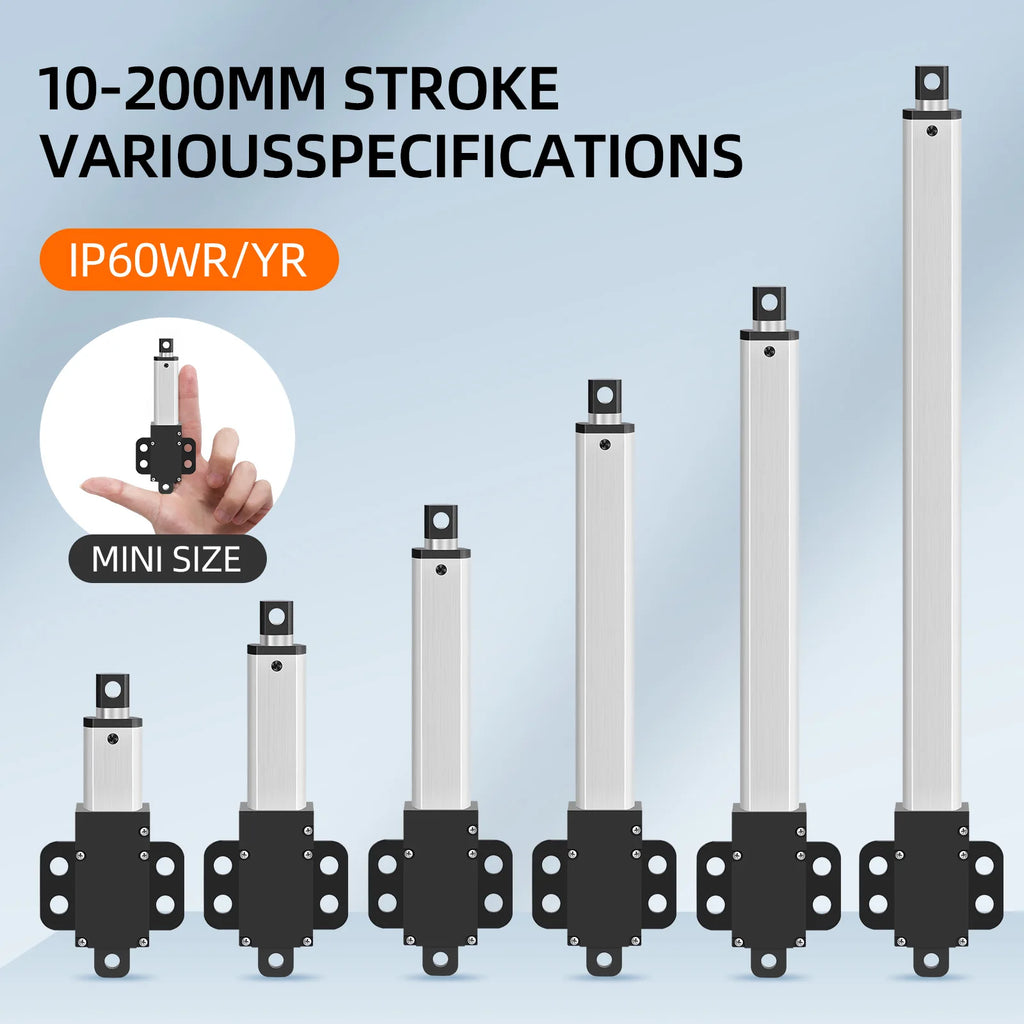 Mini Telescopic Linear Actuator, 6V to 24V, 10 to 200mm Stroke - view 5