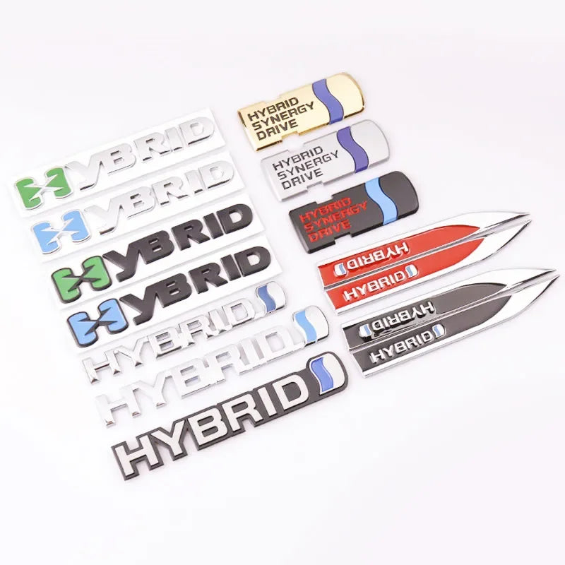 3D Metal Hybrid Rear Trunk and Side Fender Emblem Badge Decal