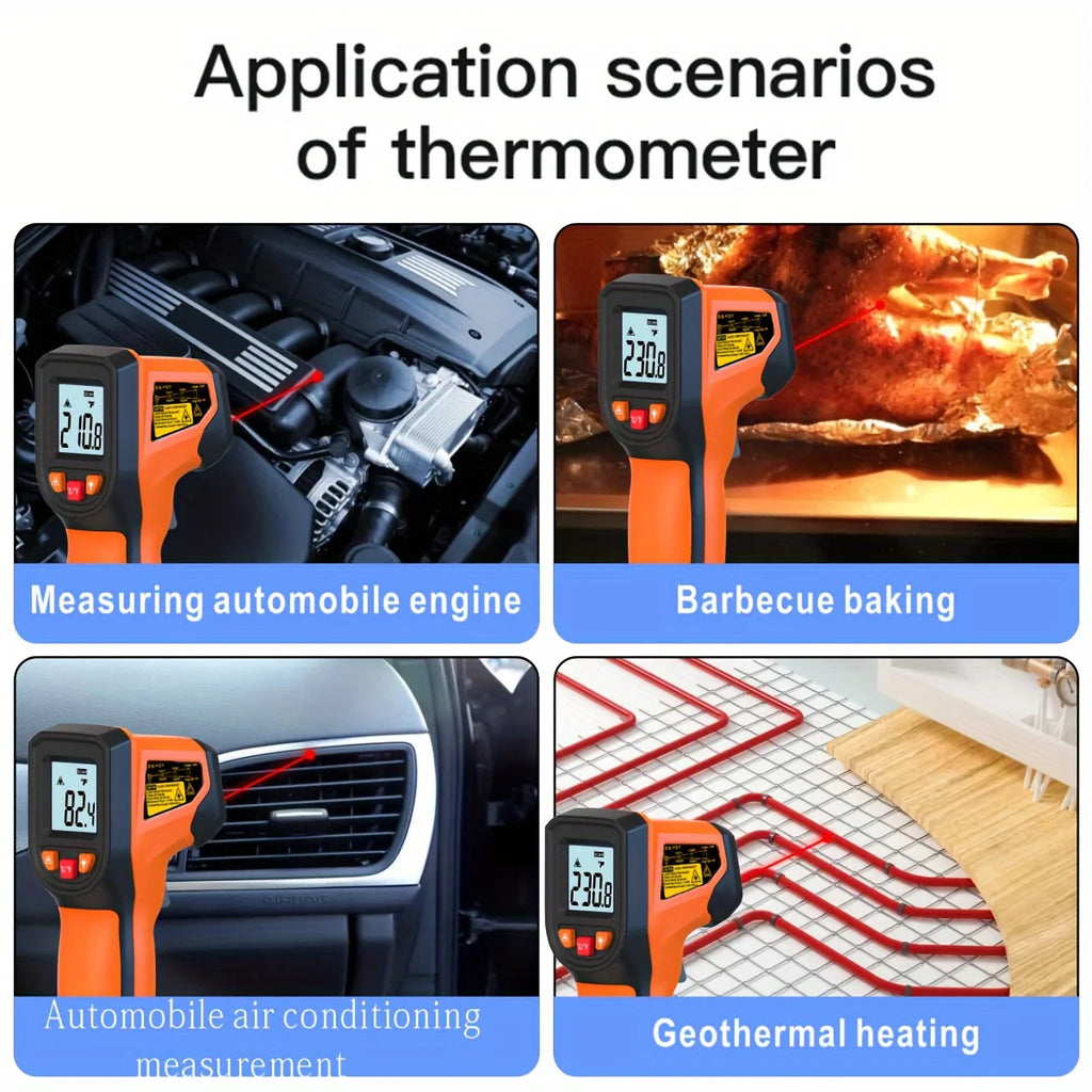 T600 Laser Temperature Gun, Handheld Non-Contact Infrared Thermometer 600°C