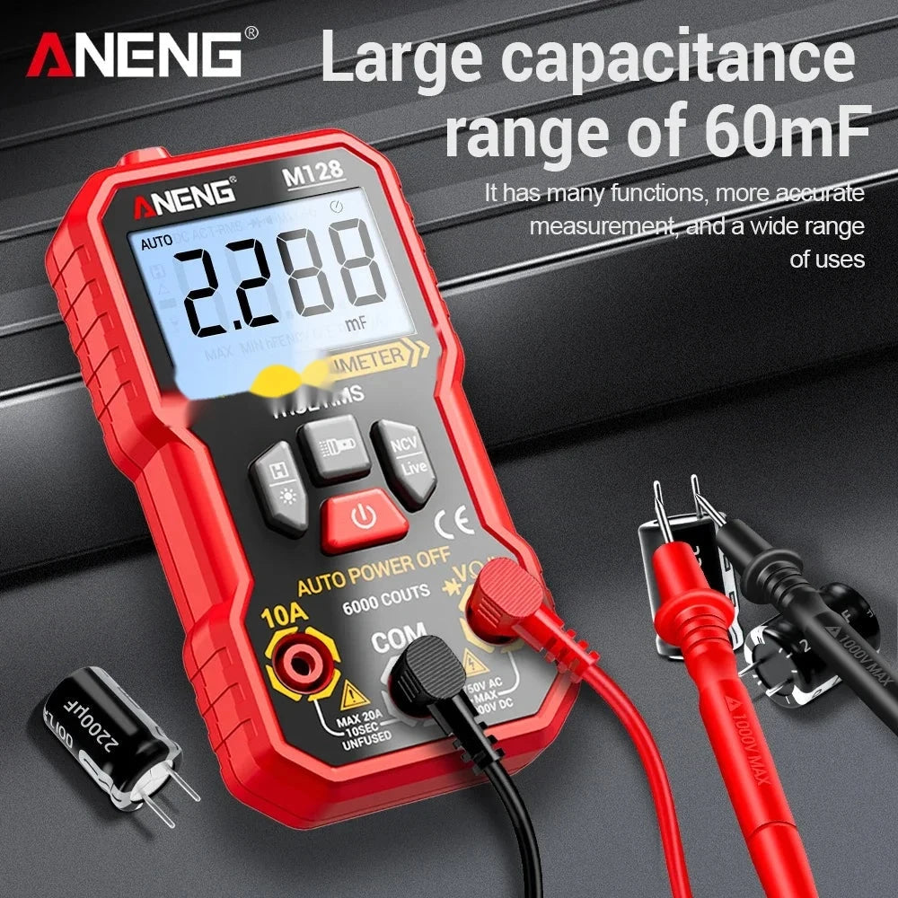 Digital Multimeter 6000 Count – AC/DC Voltage & Current Tester