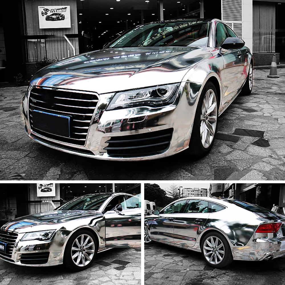 Chrome Mirror Vinyl Wrap Film for Car Motorcycle Laptop - image 6