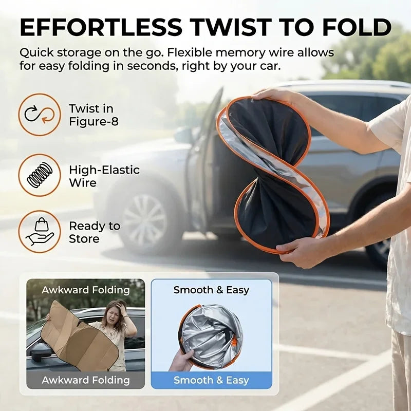 Foldable Front Windshield Sun Shade