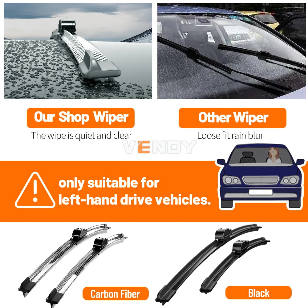 2PCS Front Windshield Wiper Blades for Dodge Ram 1500 2500 3500 02-18 - image 2