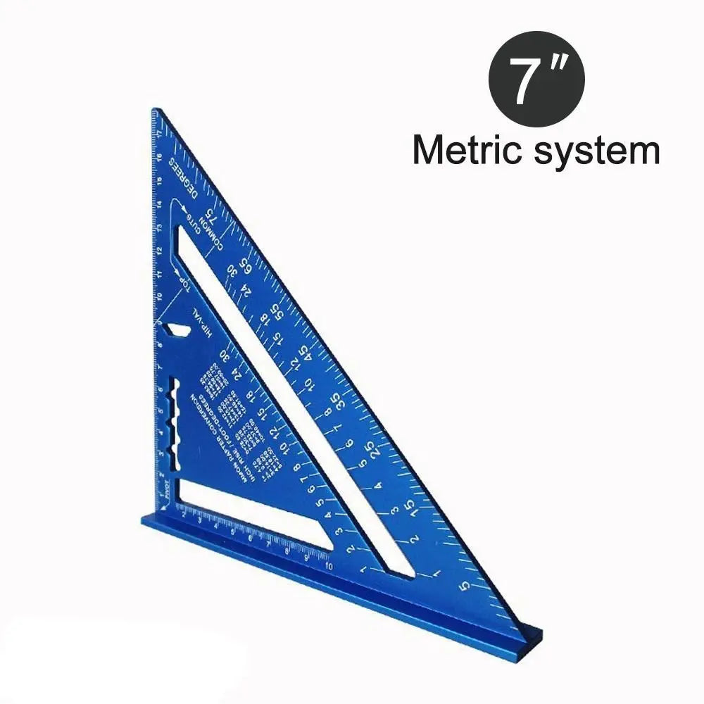 7-Inch Triangle Ruler - Aluminum Alloy Angle Measuring Woodworking Tool - image 11