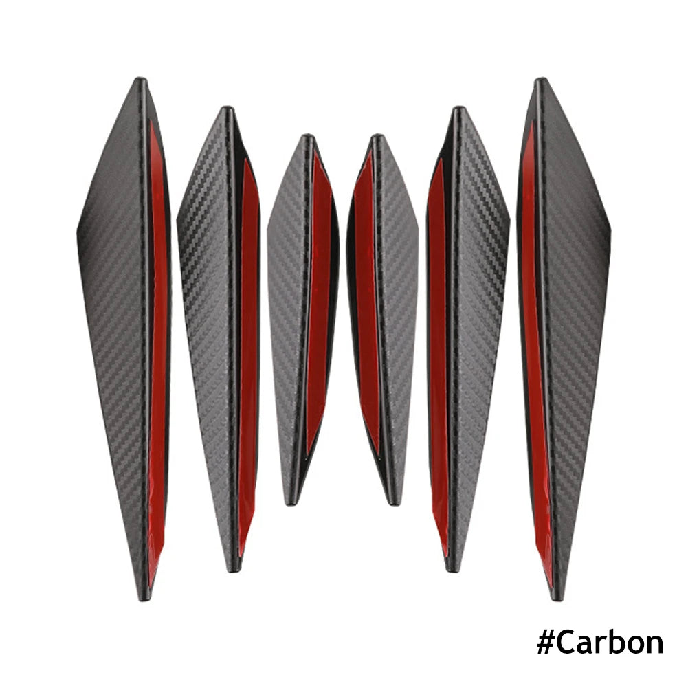 Universal Front Bumper Lip Spoiler Canards 4 or 6 Piece Set - image 16