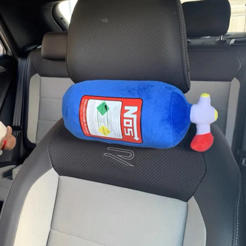 Nitrous Bottle Style Plush Car Neck Pillow and Headrest Cushion