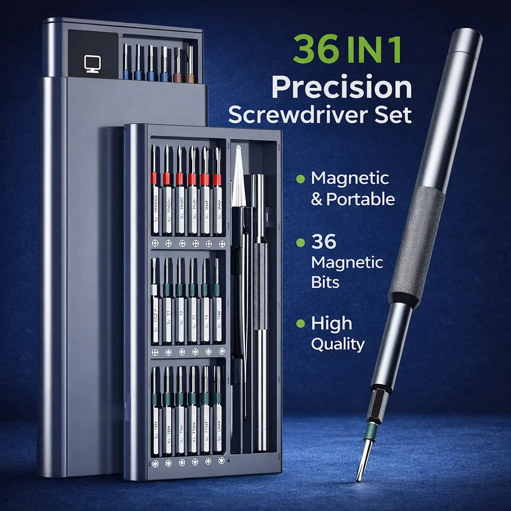 36-Bit S2 Precision Screwdriver Set – Magnetic Repair Kit