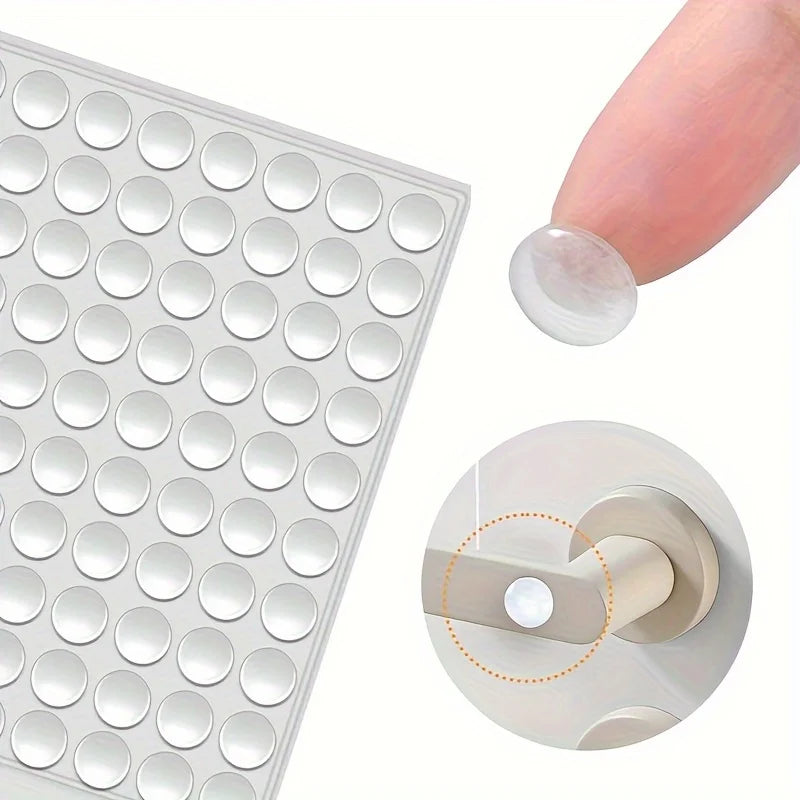 100pc Clear Silicone Anti-Collision Bumper Pads for Cabinets and Drawers