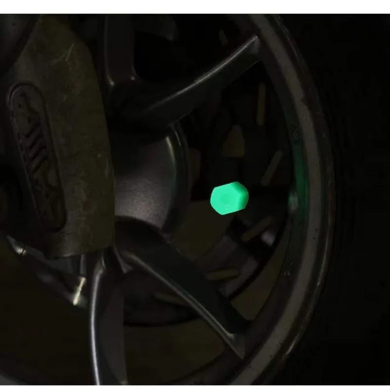 10Pcs Luminous Tire Valve Caps Glow in Dark for Car Motorcycle Bike - image 4