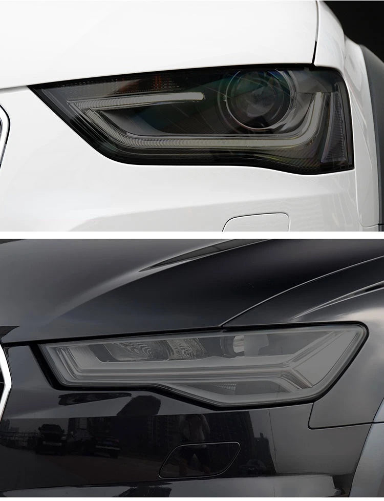Self-Healing Smoked Black TPU Headlight Protection Film for Audi - image 11
