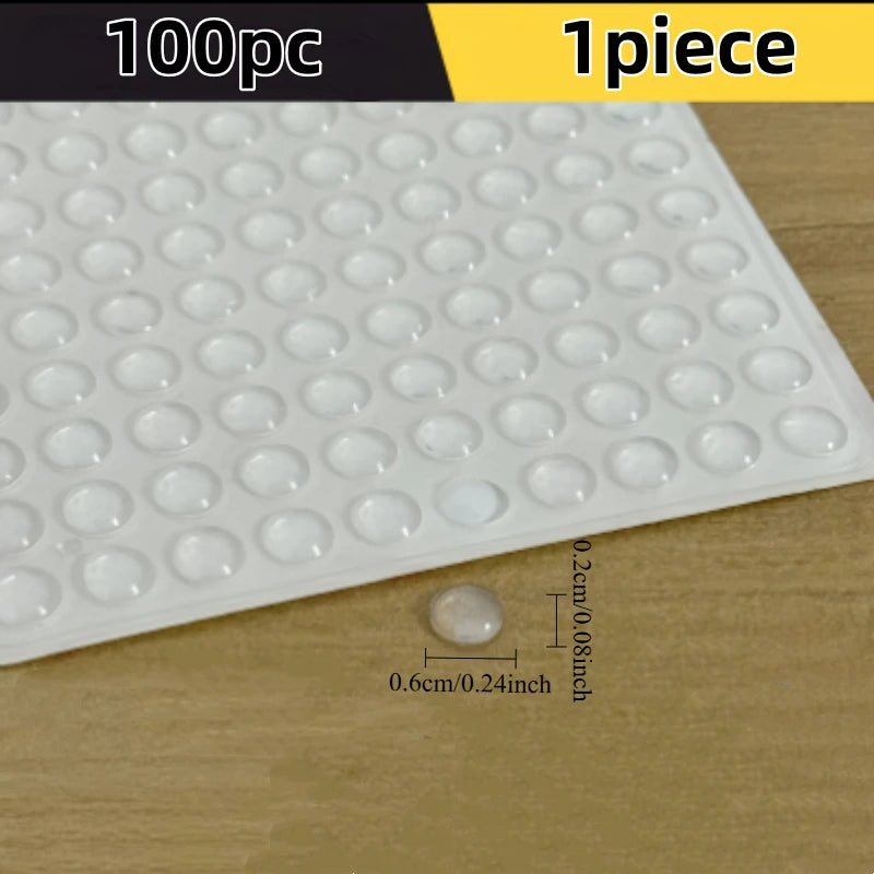 Clear Self-Adhesive Rubber Cabinet Door Bumpers, Sound Dampening - view 13