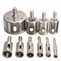 10pcs/set 6mm-30mm Diamond Coated Hole Saw Cutter,Core Drill Bit Glass Hole Opener Tools,for Ceramic Tile Porcelain Stone&Marble