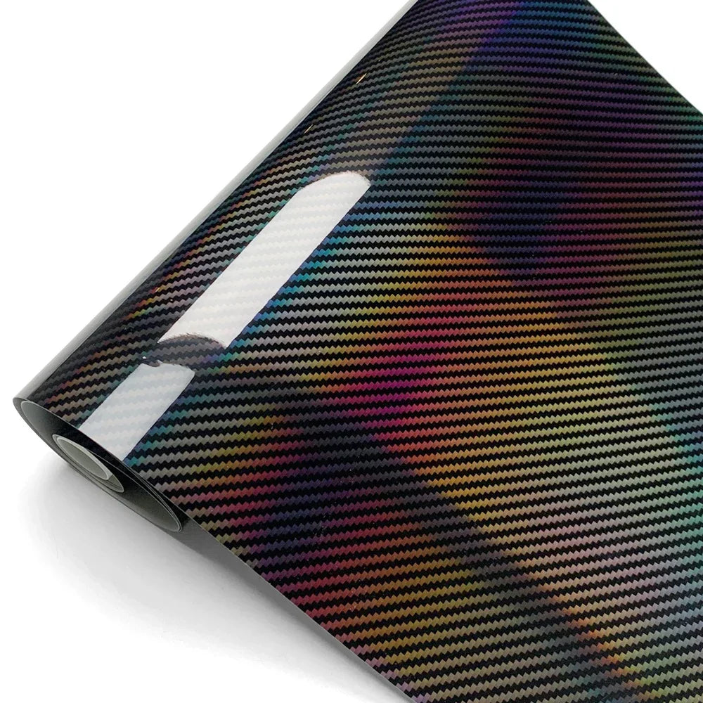Laser Rainbow Carbon Fiber Car Vinyl Wrap - Bubble-Free Waterproof - image 8