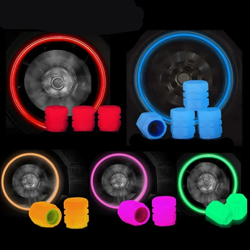 Glow in Dark Tire Valve Caps - Luminous Car Wheel Stem Covers - image 6