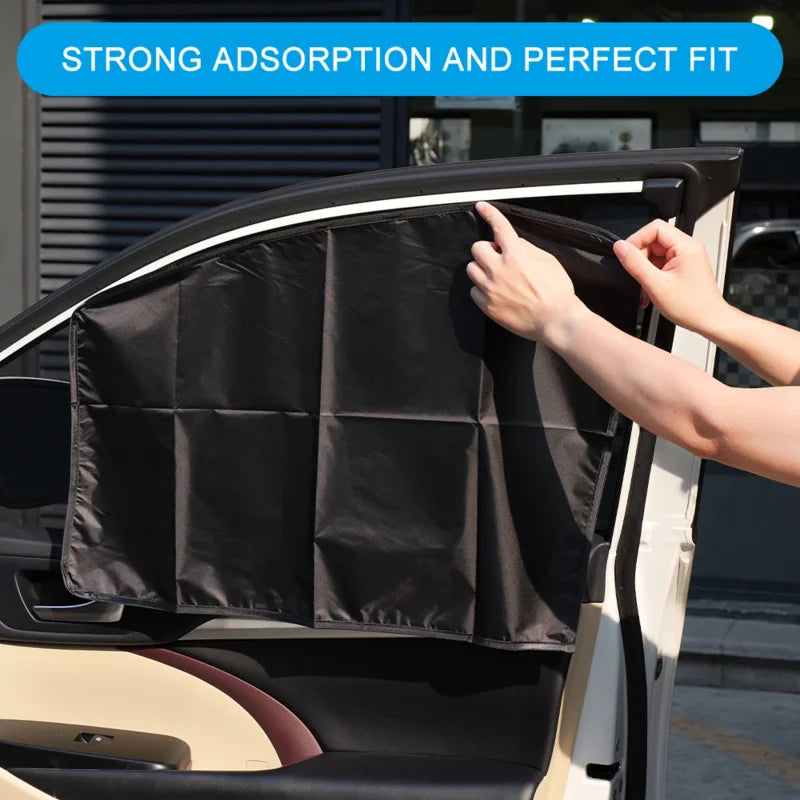 Magnetic Car Window Sun Shade Curtain - view 5