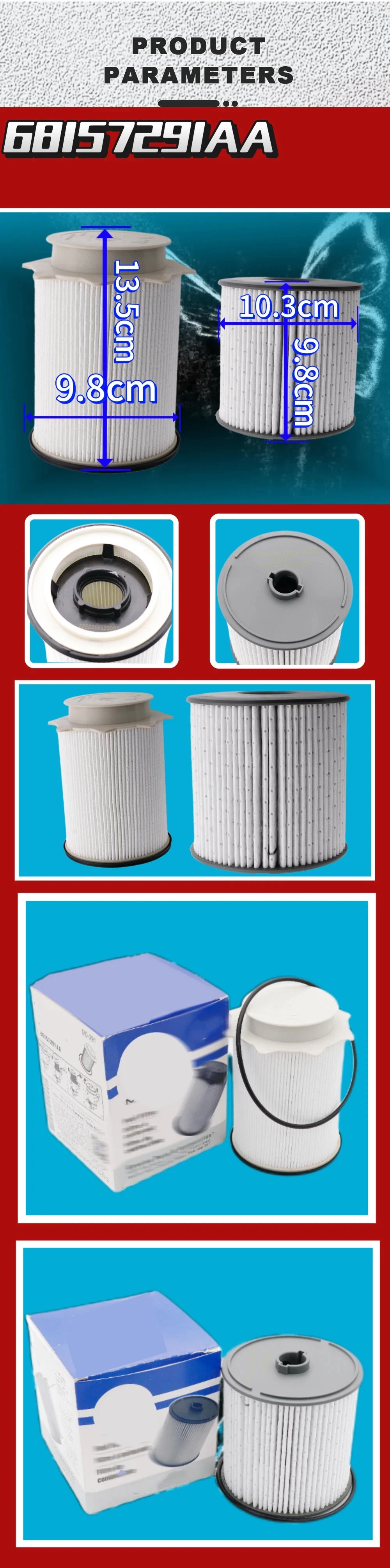 Fuel Filter Set 68157291AA 68436631AA Ram 6.7L Cummins Diesel - image 10