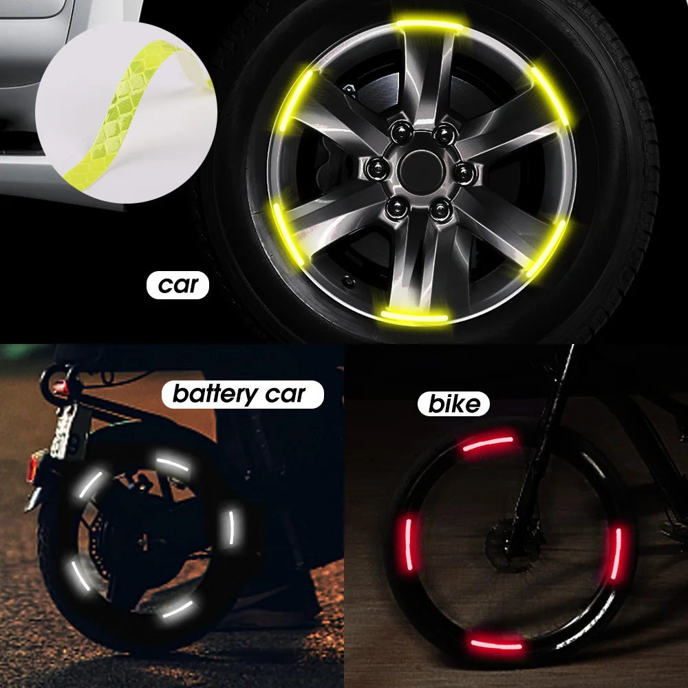 Reflective Wheel Rim Strips for Car and Motorcycle Tyres, 20-40pc - view 9