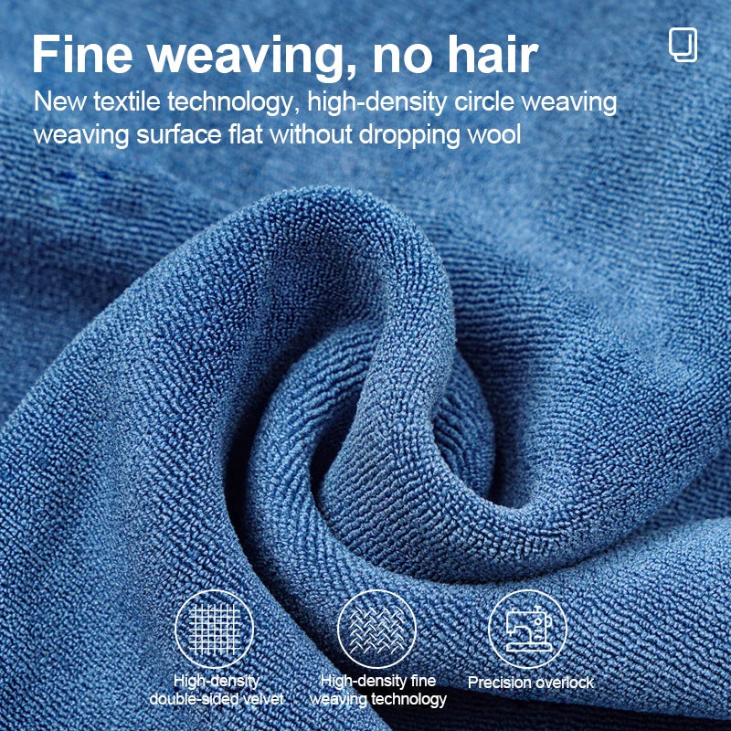 Microfiber Cleaning Towel Thicken Soft Drying Cloth Car Body Washing Towels Double Layer Clean Rags Car Accessories