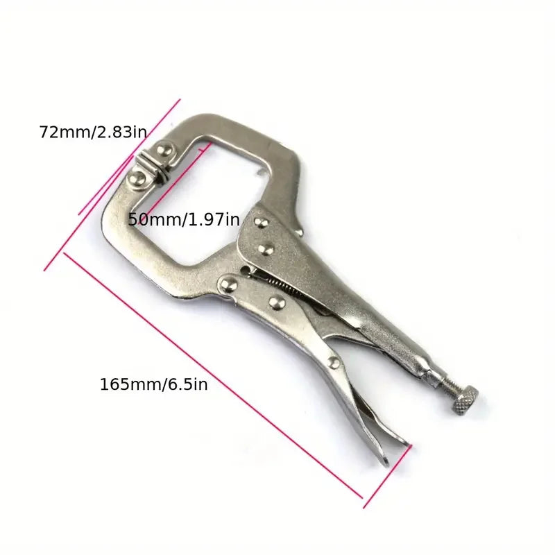 1/2 Pcs 6in Heavy-Duty Locking C-Clamp Pliers, Adjustable Welding Clamp