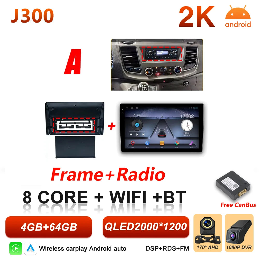 Android 16 Car Radio for Ford Transit Custom & V363 - Wireless CarPlay - image 9
