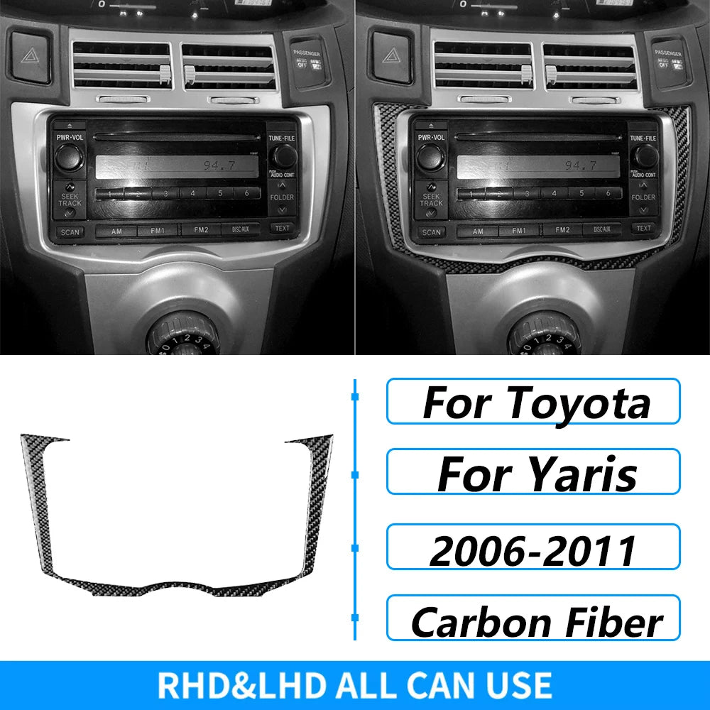 Carbon Fiber Gear Shift Panel Cover Trim for Toyota Yaris 2006-2011 - image 21