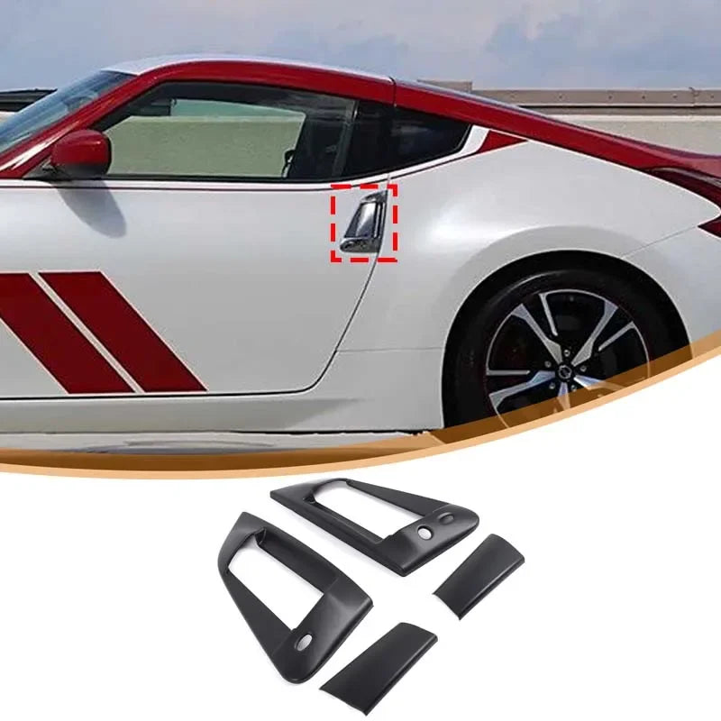 Carbon Fiber Style Door Handle Frame Trim for 370Z 2009-2020 (4-Pack)