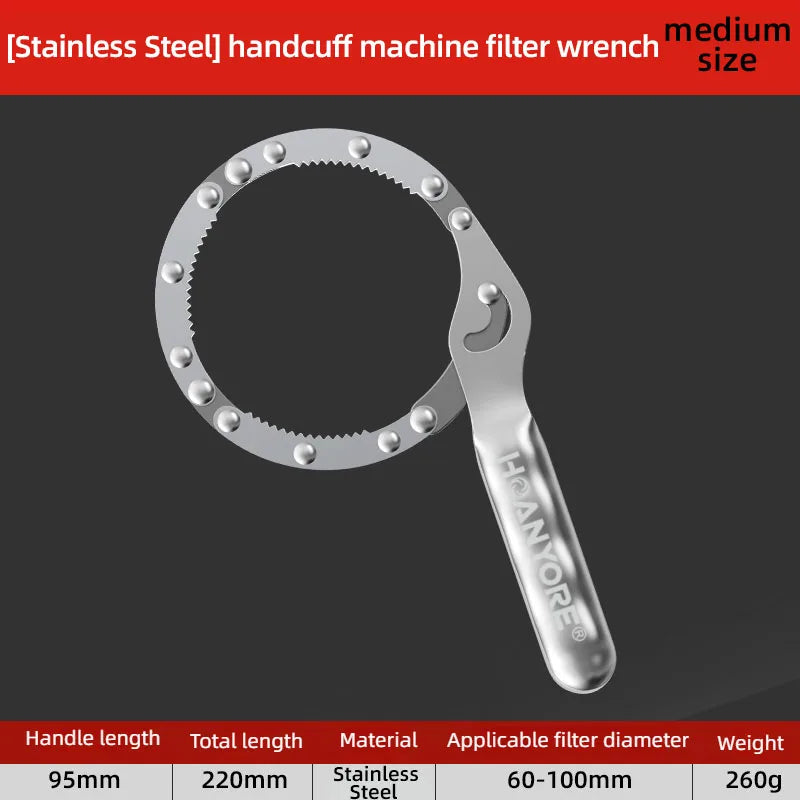 Engine oil filter wrench adjustable filter disassembly wrench automotive filter belt chain disassembly special tool