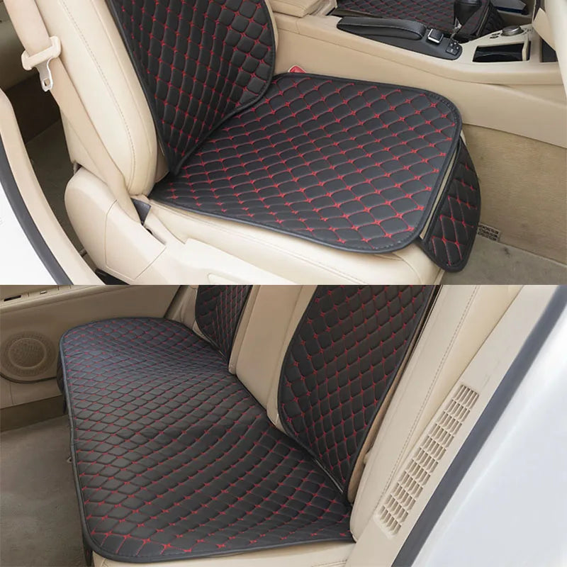 PU Leather Front or Rear Car Seat Cover with Contrast Line Trim