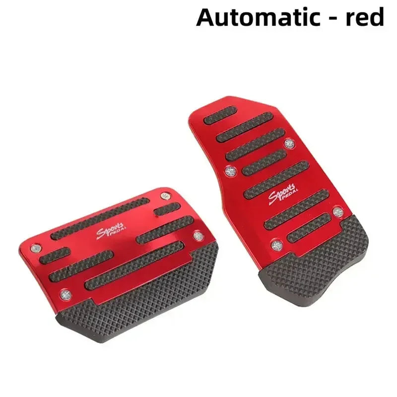 Universal Non-Slip Aluminum Pedal Covers for Manual Car, 2/3 Pcs