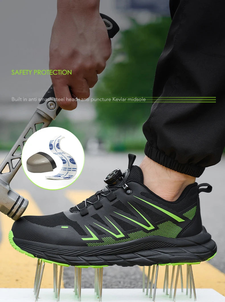 Men's Steel Toe Construction Work Boots, Anti-Smash - image 12