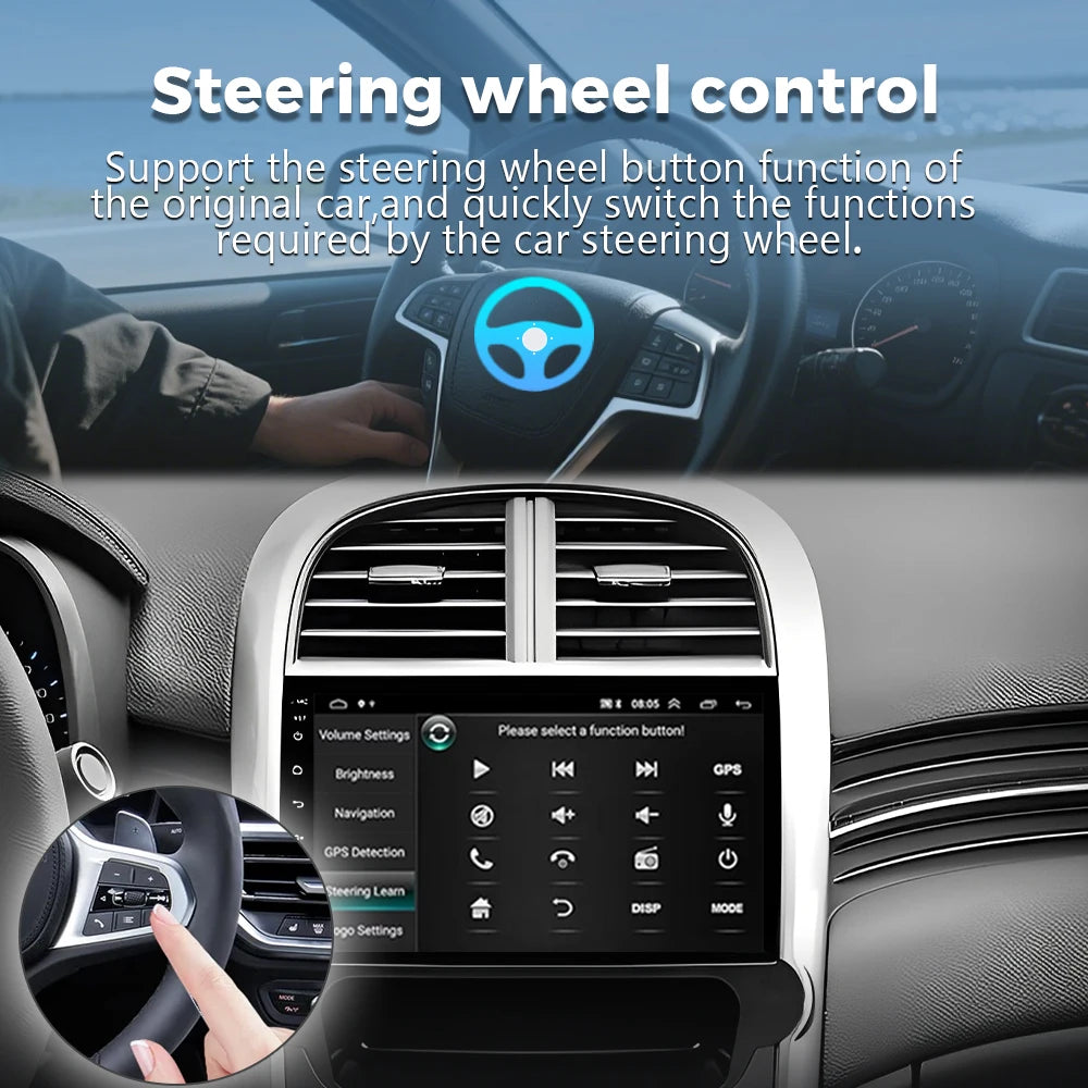Chevy Malibu 2012-2015 CarPlay Receiver with 9" QLED Touchscreen - image 5