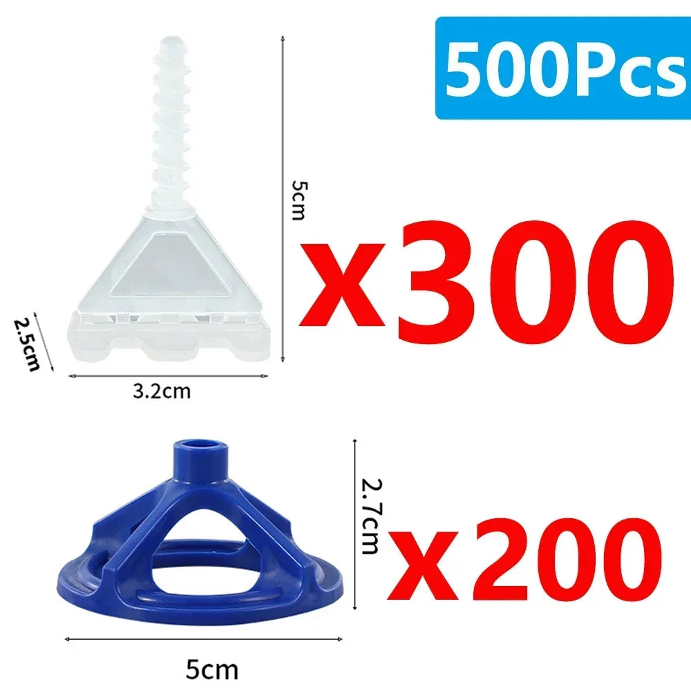 Spiral Tile Leveling System Clips & Wedges for Wall and Floor, 50-600 Pcs
