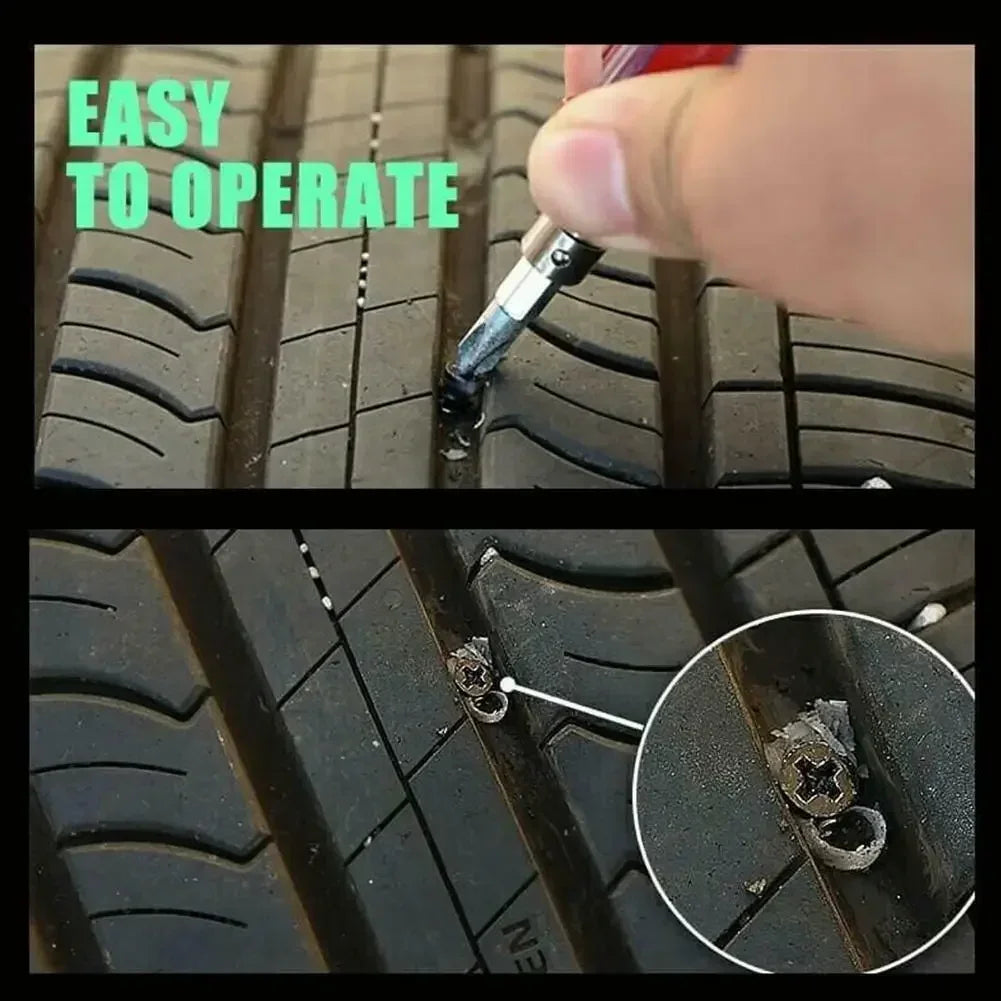 Tubeless Tire Puncture Repair Nail Kit, 10/30 Pcs, Car & Motorcycle