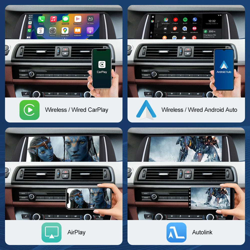 12.3" Touch Screen for BMW 5 Series F10/F11 CarPlay Android Auto - image 4