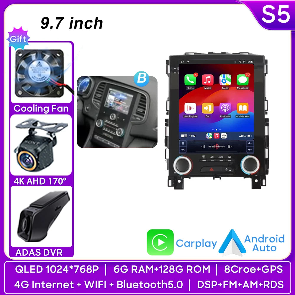 9.7" Android Auto Car Stereo for Renault Koleos Megane Talisman - image 16