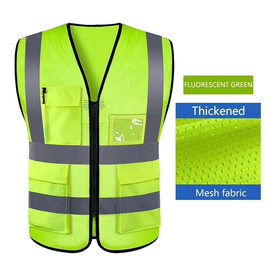 Adjustable Safety High Reflective Visibility Vest Reflective Security Vests Traffic Night Outdoor For Running Cycling Sports