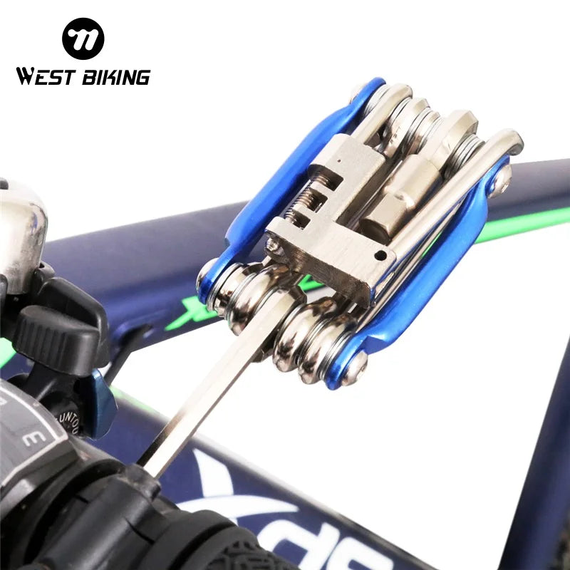 WEST BIKING 11 in 1 Bicycle Repair Tool  Multifunction Bicycle Repair Set  MTB Road Bike Repair Tools Kit  Wrench Screwdriver