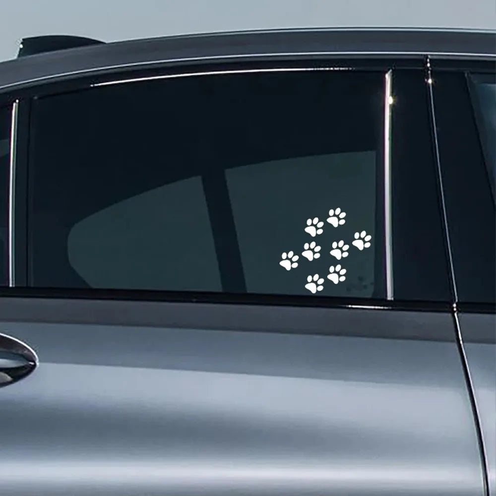 3D Carbon Fiber Cat Paw Print Car and Motorcycle Stickers - view 3