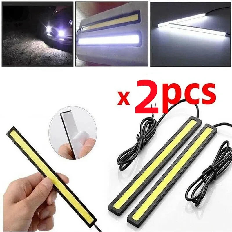 17cm COB LED Daytime Running Light Strips, Waterproof Universal 2 Pcs