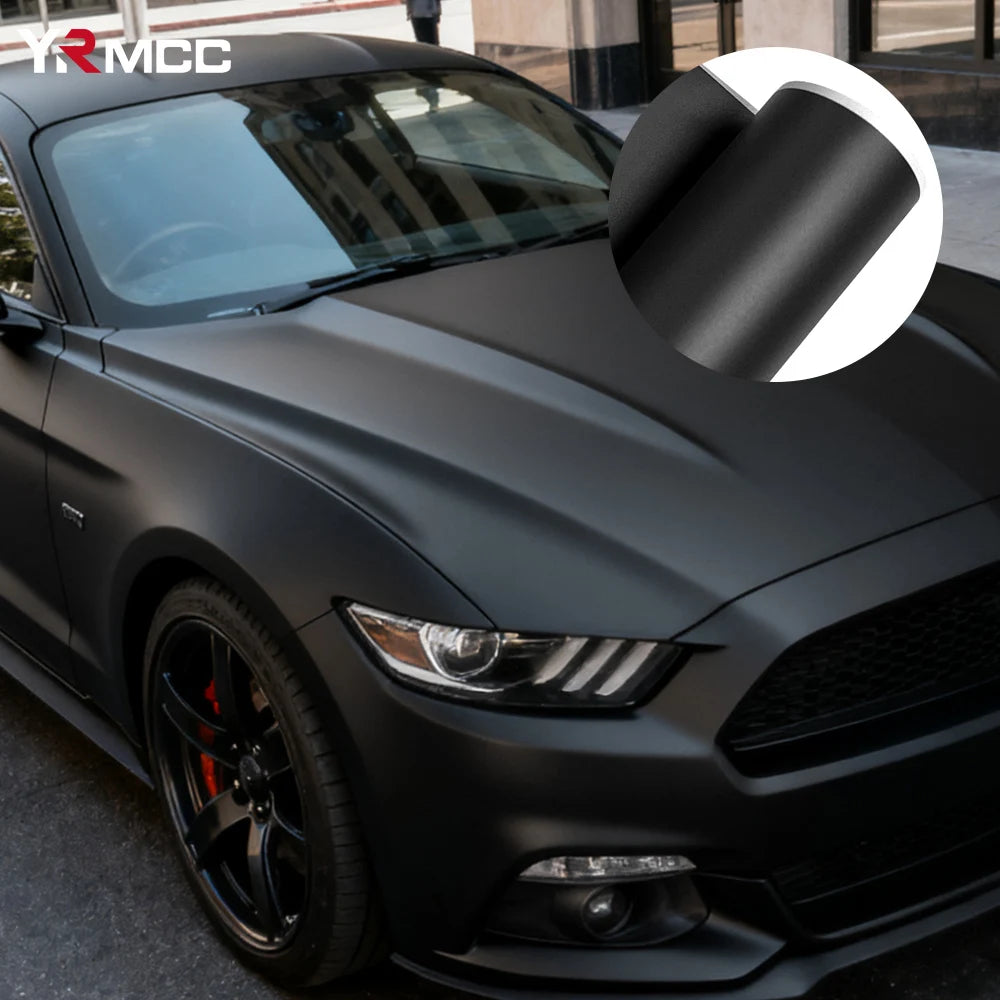 Carbon Fiber Car Body Vinyl Wrap, Matte and Glossy Black Film